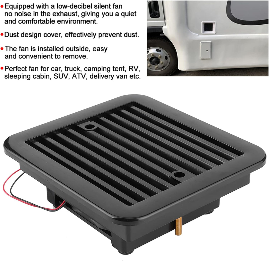 RV Side Vent Fan, 12V 4W 3000 U/min Air Vent Ventilation Abluftventilator Cooling Abluftventilator,