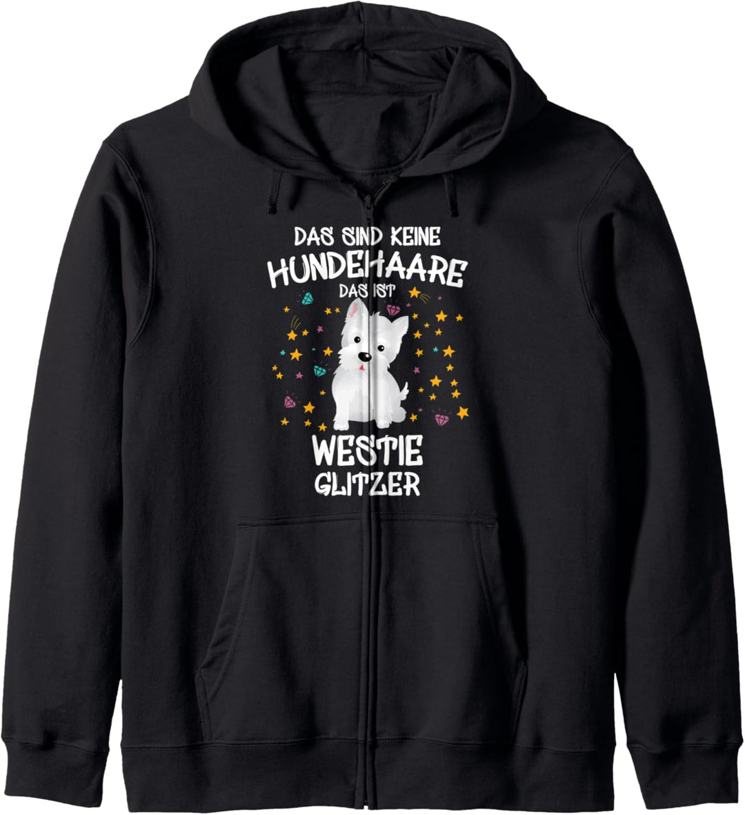 Westie Glitzer Hundehalter Geschenk West Highland Terrier Kapuzenjacke