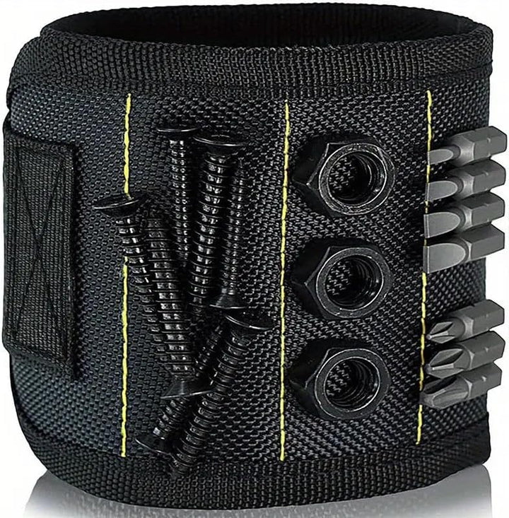 Werkzeugschürze mit Magnetarmband Set für Handwerker & Werkstatt - Verstellbare Arbeitsschürze für H