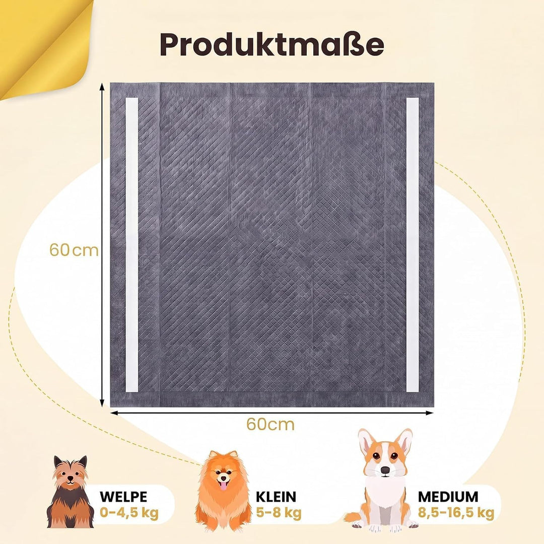 Wwelpenunterlagen, PIPI Matten für Hunde | 6-lagige PIPI Pads Puppy Unterlagen mit Aktivkohle Traini