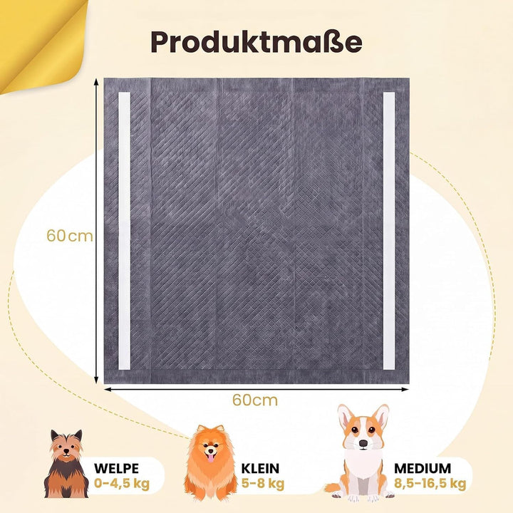 Wwelpenunterlagen, PIPI Matten für Hunde | 6-lagige PIPI Pads Puppy Unterlagen mit Aktivkohle Traini
