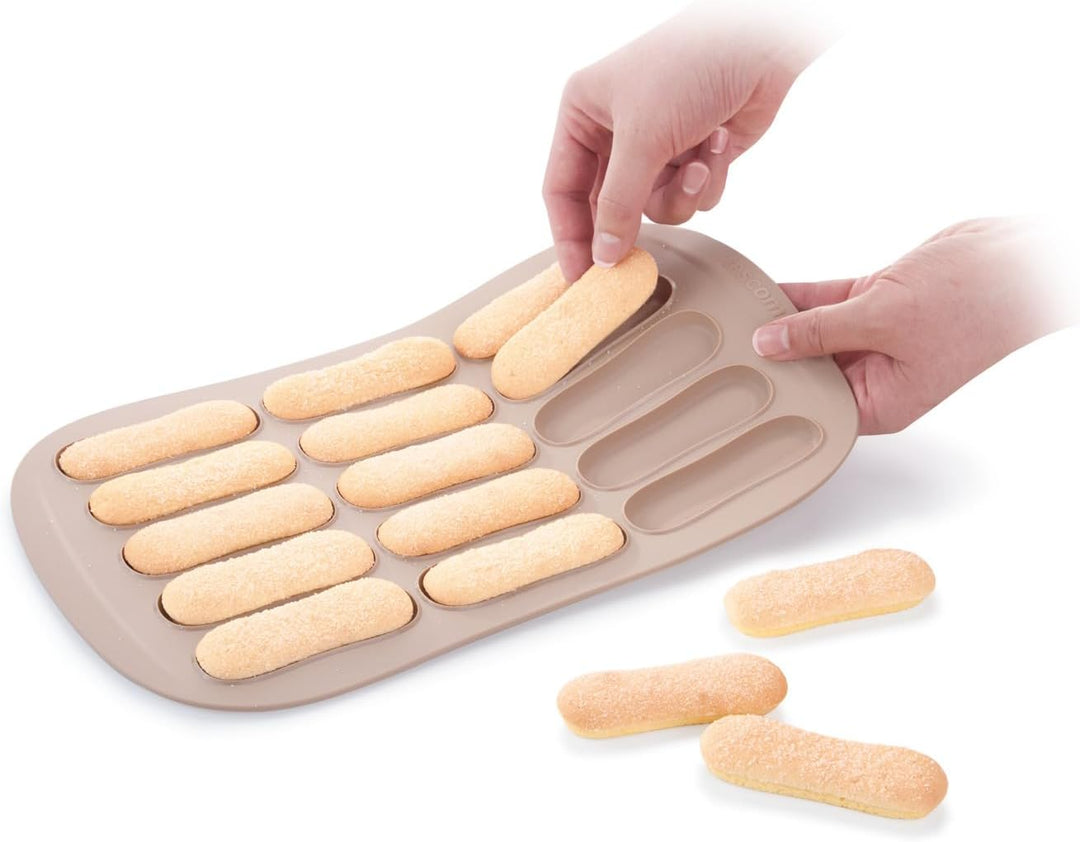 Tescoma Backform für Löffelbiskuits, Éclair Form, aus hitzebeständigem Silikon, Löffelbiskuits