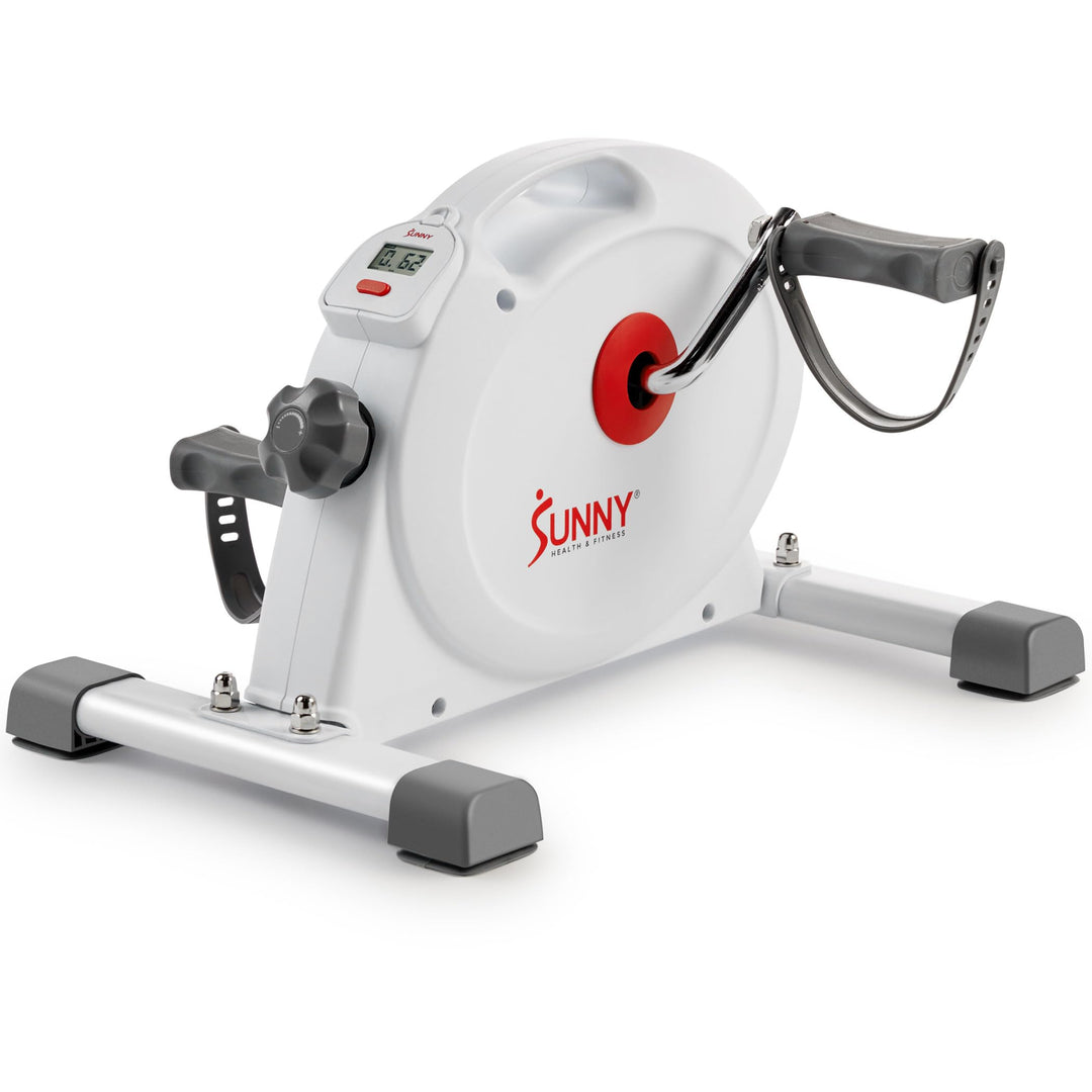Sunny Health & Fitness Smart-Heimtrainer, Untertisch-Mini-Pedaltrainer mit Doppelfunktion für Senior