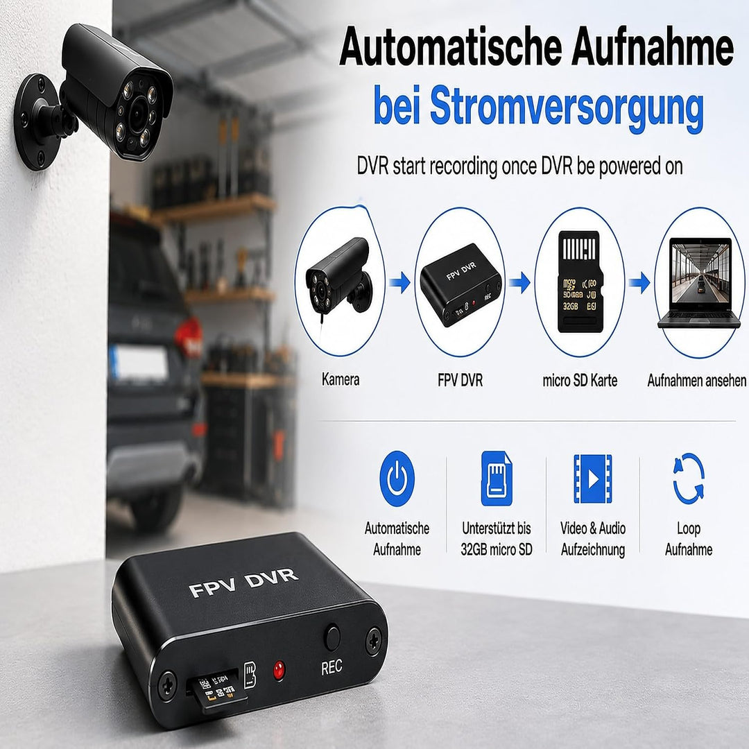 Q56D 1 Channel FPV DVR Video Capture 1CH Mini DVR Video Recorder Micro SD Card Video Foto Rekorder A