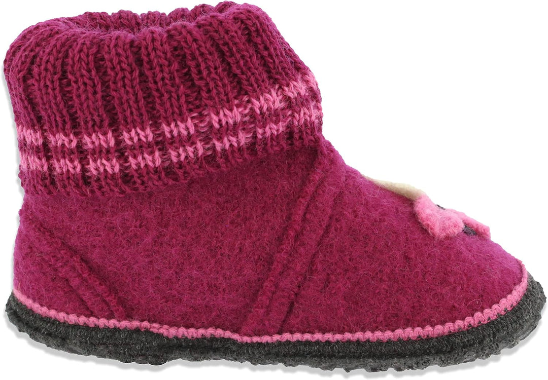 Beck Mädchen Butterfly Hausschuh 27 EU Bordeaux, 27 EU Bordeaux
