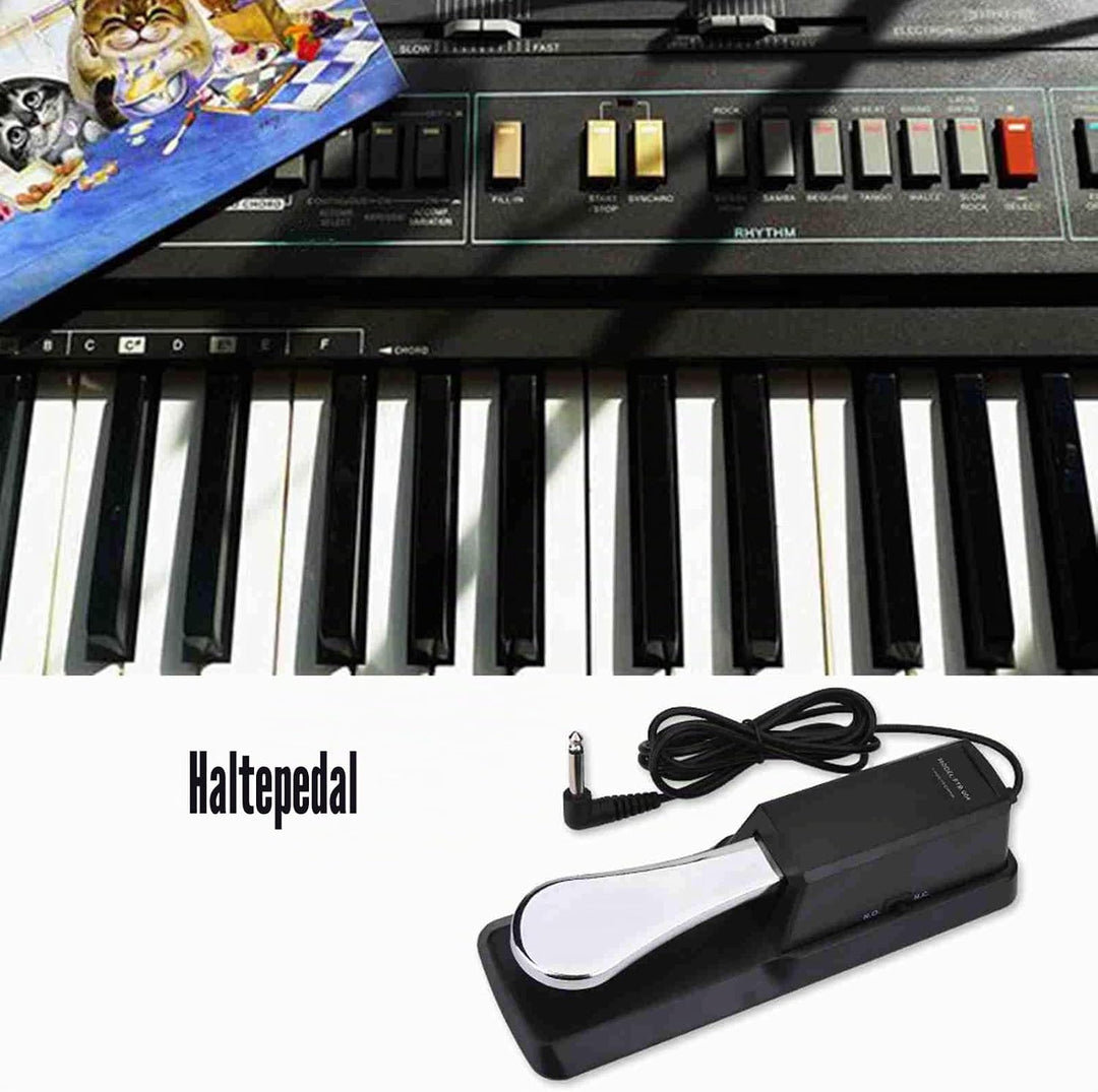 6,5 MM Schnittstelle Keyboard Sustain Pedal,Rutschfeste Gummiboden Piano Pedal,Universal Keyboard Pe