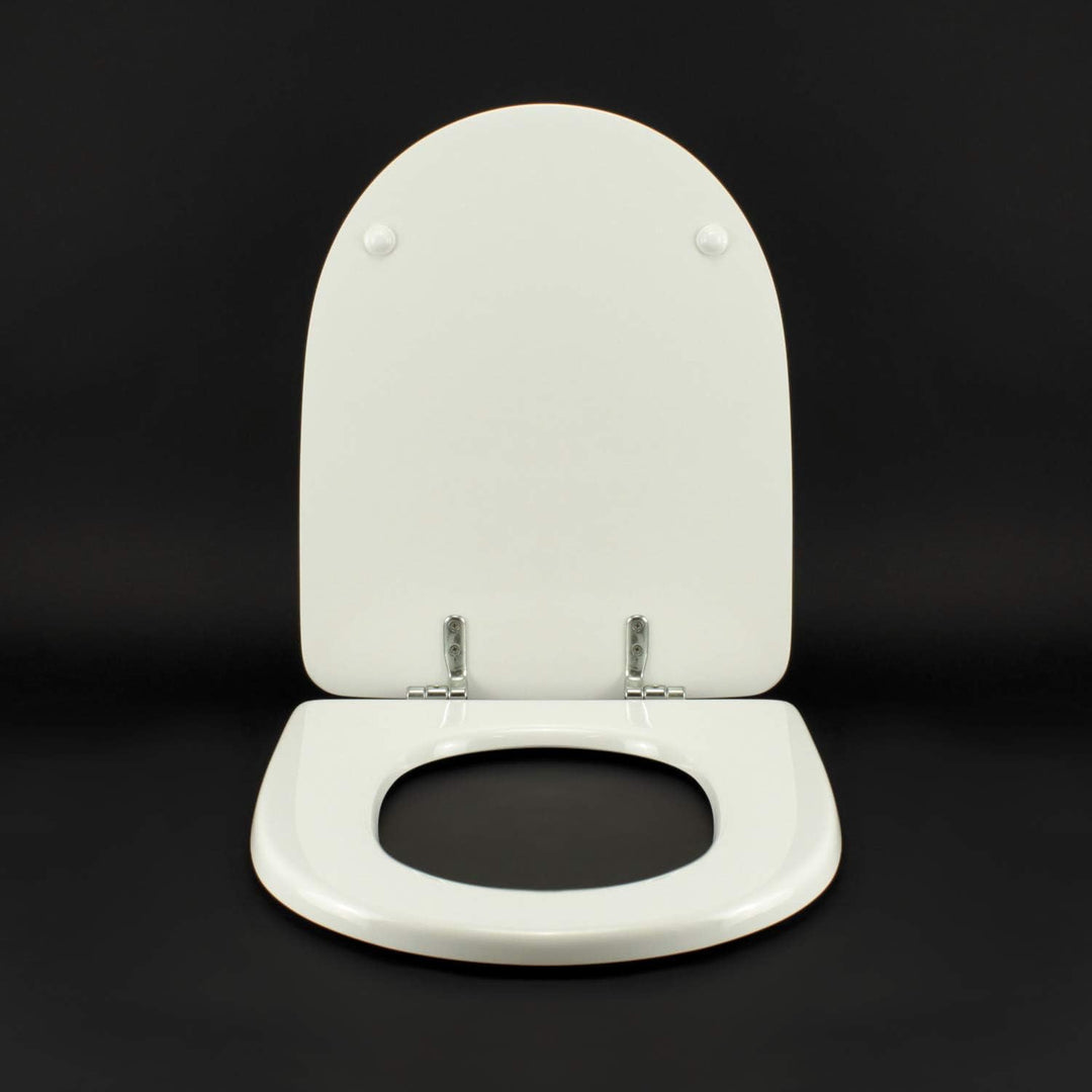 WC-Sitz für JACOB Delafon Antares Weiss Reissverschluss Chrom normal oder verlangsamt Softclose Reis