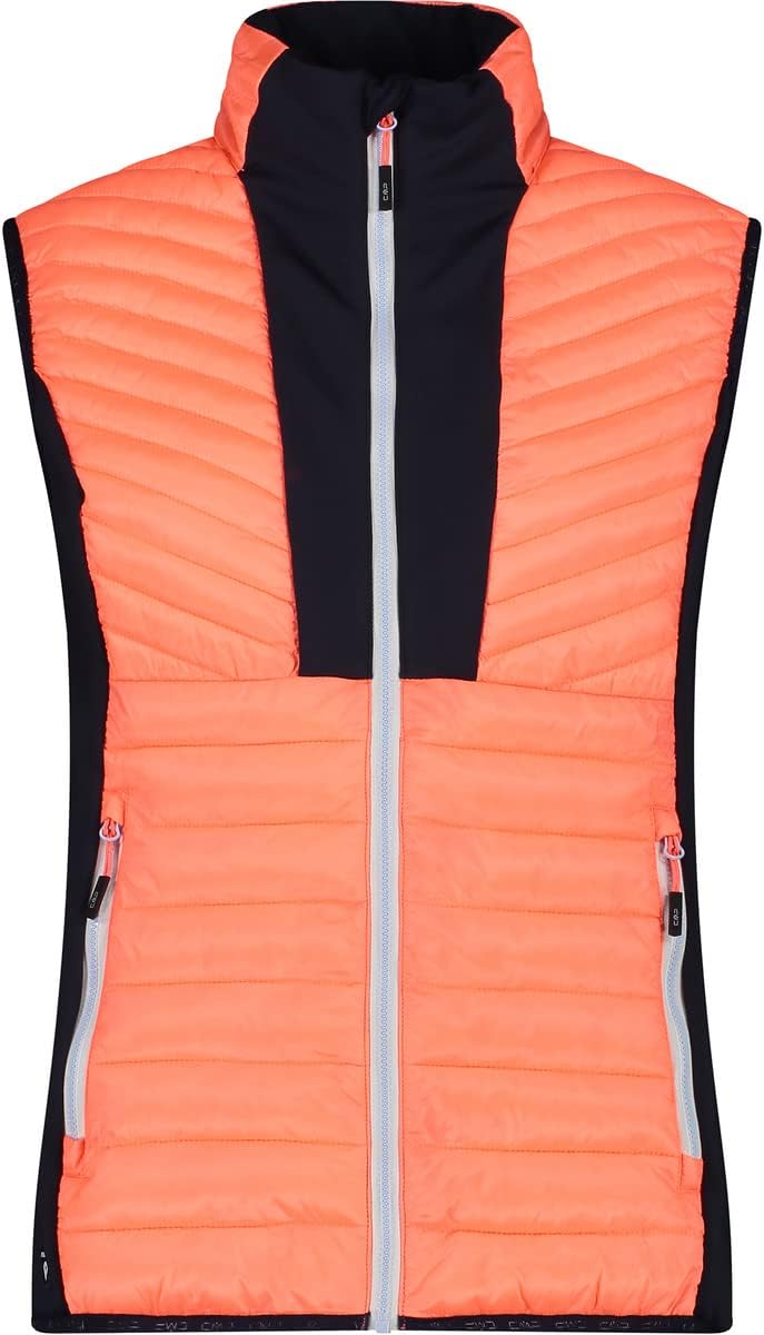 CMP Damen Hybrid Weste Steppweste 36 Red Fluo, 36 Red Fluo