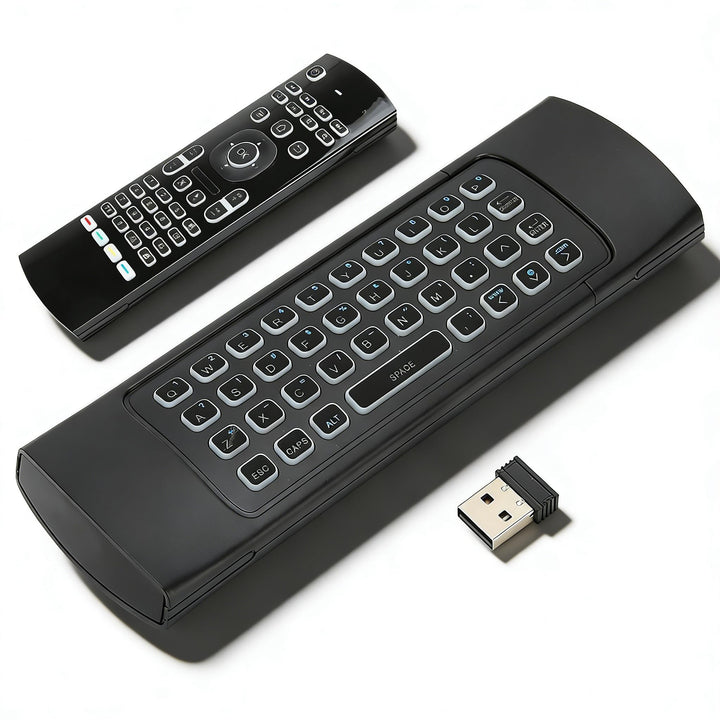Air Mouse, 2,4 G Wireless Backlight Full Keyboard, Smart TV-Fernbedienung, Game Handle mit Motion Se