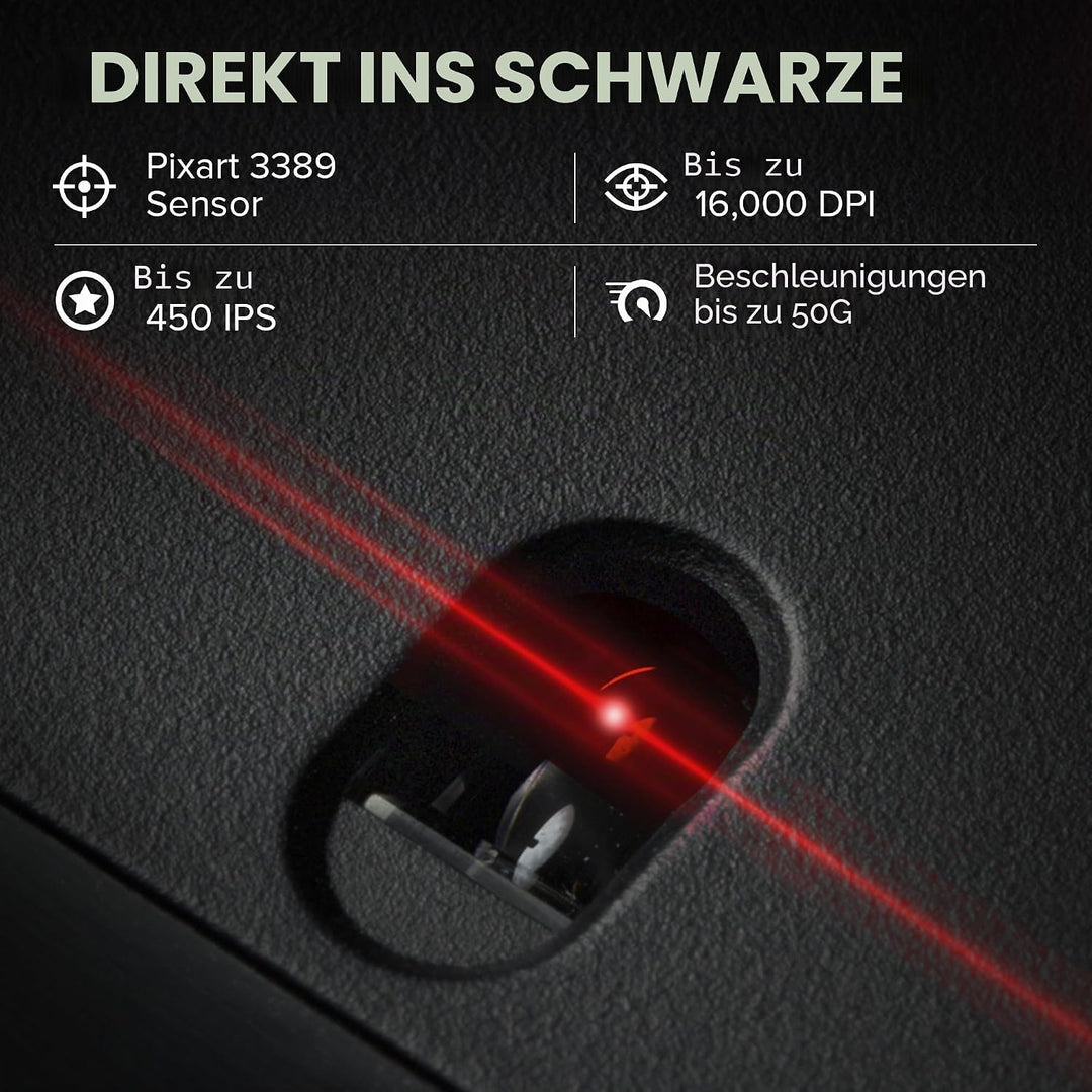 HyperX Pulsefire Raid – Ergonomische – 11 programmierbare Tasten RGB Gaming Maus Wired Pulsefire Rai