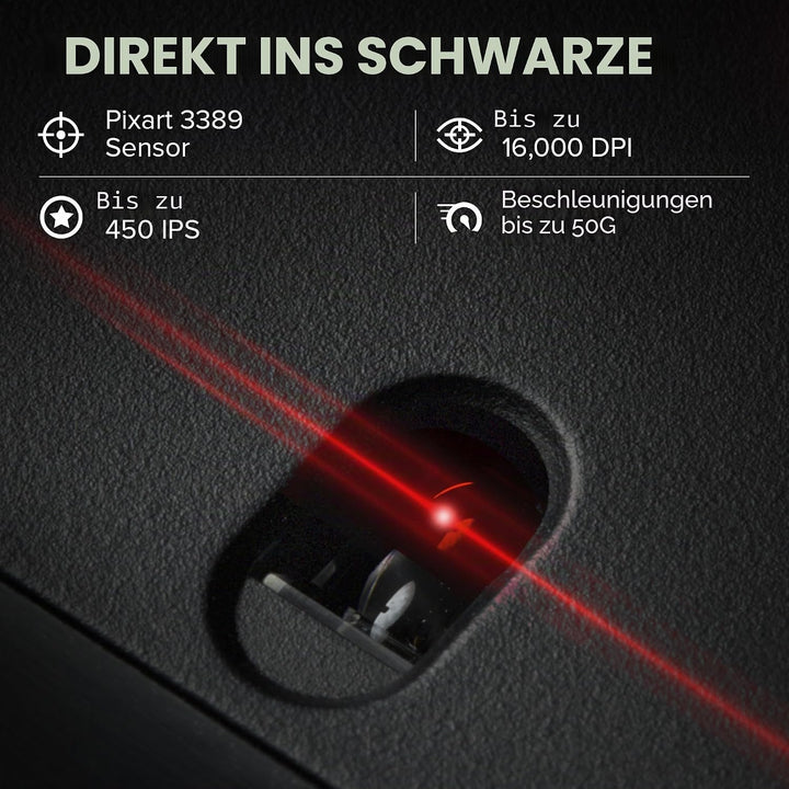 HyperX Pulsefire Raid – Ergonomische – 11 programmierbare Tasten RGB Gaming Maus Wired Pulsefire Rai