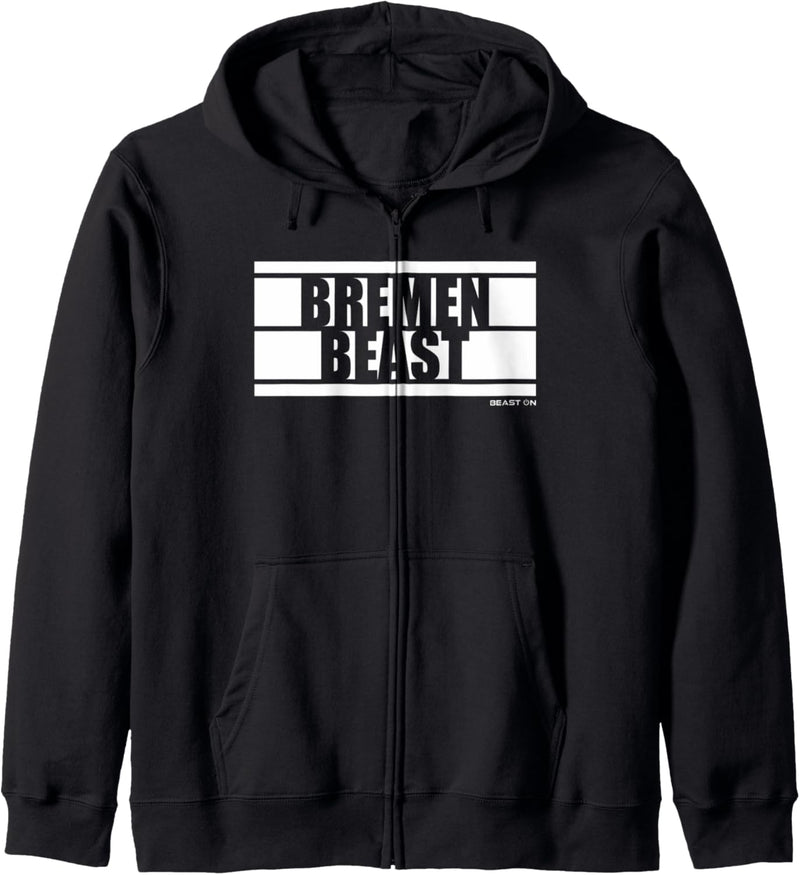 Bremen Beast Bodybuilding Fitness Gym Motivation Sprüche Kapuzenjacke