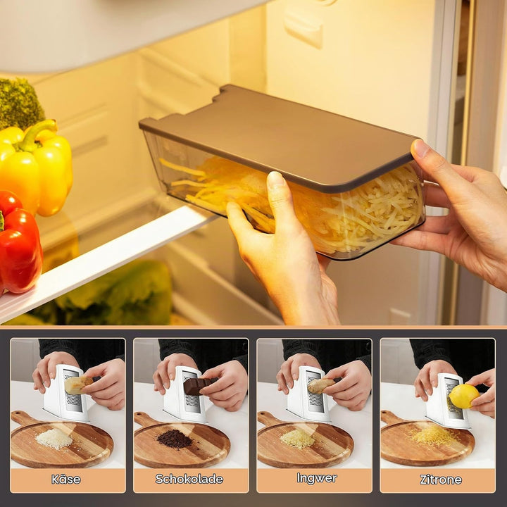 ONCE FOR ALL Gemüseschneider mit Auffangbecken, Gemüsehobel ideal als Pommesschneider &amp; Kartoffelsch