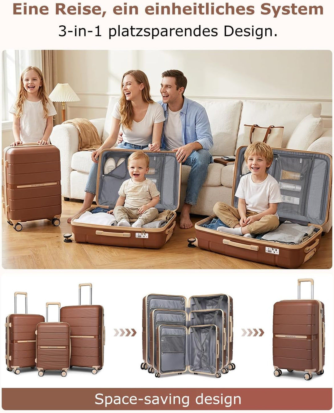 British Traveller Reisekoffer Handgepäck Koffer Trolleys Handgepäck Hartschalenkoffer 100% PP Handge