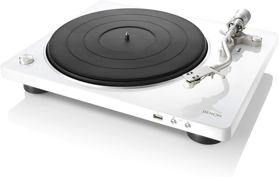 Denon DP450USBBKEM Plattenspieler (USB Aufnahme, Riemenantrieb, Tonarmlift, eingebauter Vorverstärke