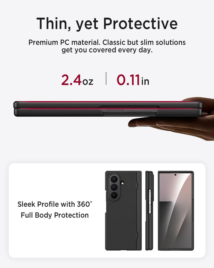 Miimall Handyhülle Kompatibel mit Samsung Galaxy Z Fold 7 Hülle mit Ständer, [HD Displayschutz] Ultr