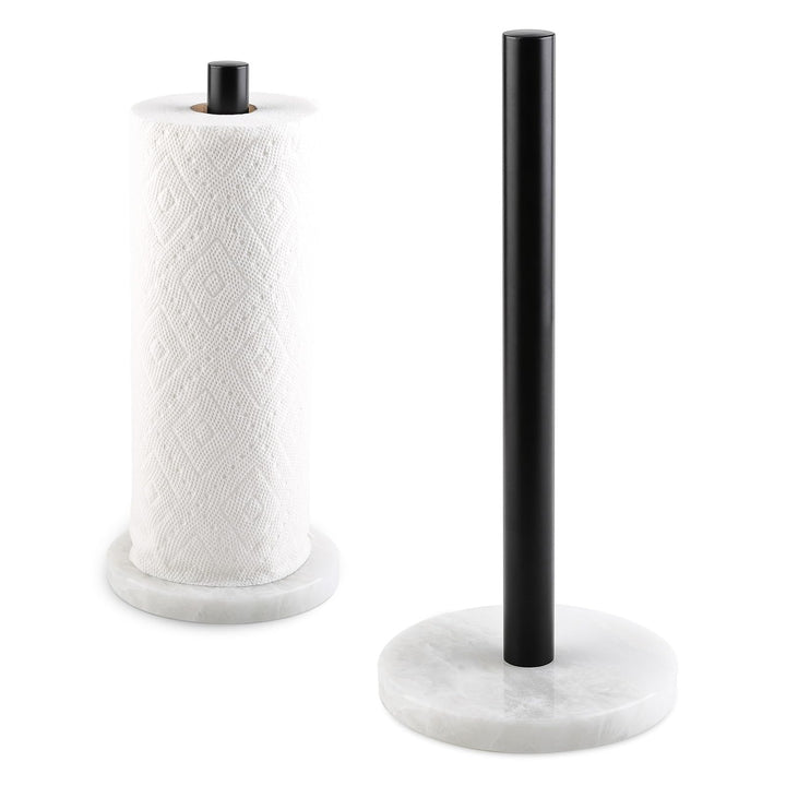 Afrikanischer Küchenrollenhalter Marmor Stehend für die Arbeitsplatte, Metallstange, 15 cm hoher Pap