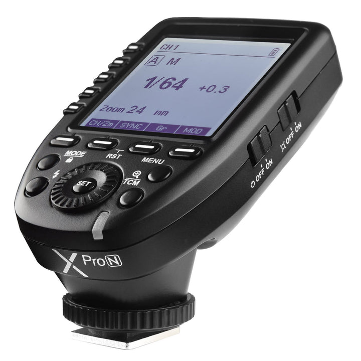 Godox Xpro-N TTL Kabelloser Blitzauslöser, 2,4 G 1/8000 s HSS TTL Umwandlung, manuelle TCM Funktion,