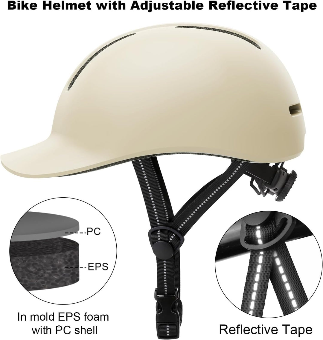 Shinmax Fahrradhelm für Damen und Herren, Einstellbarer Helm mit Visier & Sonnenschutz, Leicht & Bel