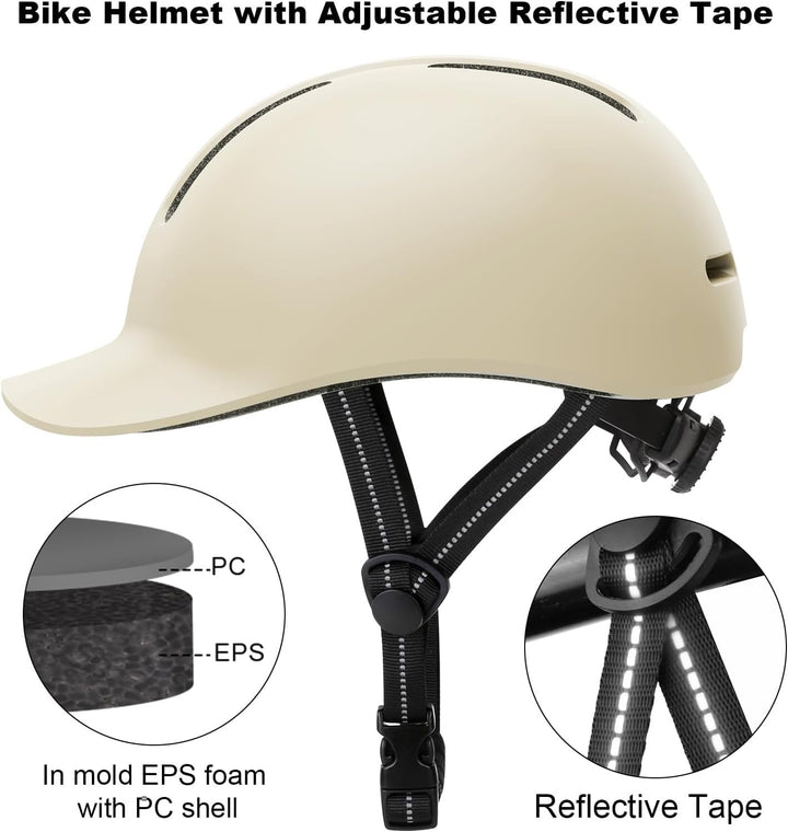 Shinmax Fahrradhelm für Damen und Herren, Einstellbarer Helm mit Visier & Sonnenschutz, Leicht & Bel