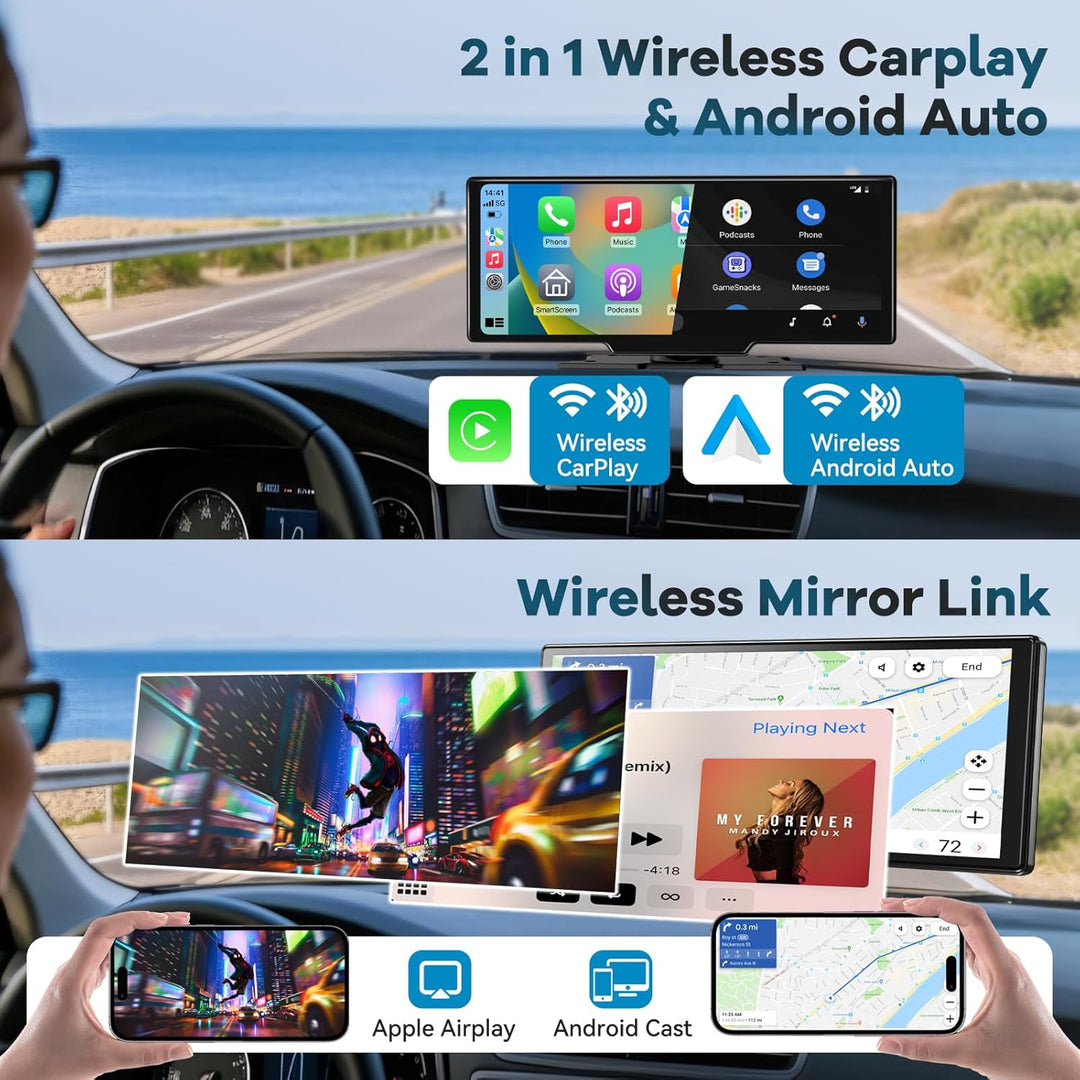 11 Zoll für Apple Carplay Display & Android Auto Display: Car Play Display mit GPS Navigation 4K Das