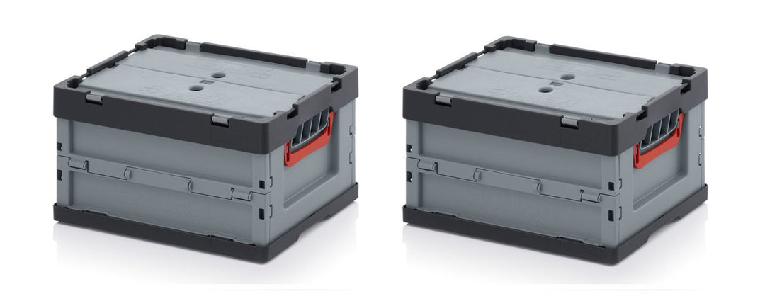 2x Profi Faltbox 40 x 30 x 22 mit Deckel inkl. Zollstock * 2er Set