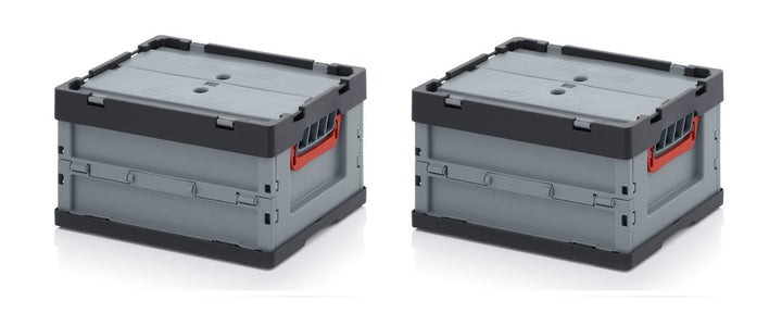 2x Profi Faltbox 40 x 30 x 22 mit Deckel inkl. Zollstock * 2er Set