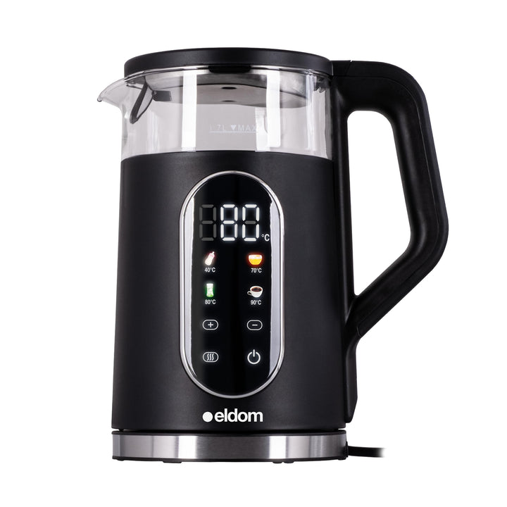 Wasserkocher 1,7L mit Temperaturregelung &amp; Warmhaltefunktion, 2200W, LED Display, 13 Temperaturstufe