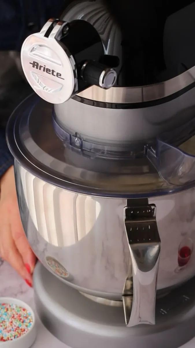 Ariete 1589 Moderna Planetaria Knetmaschine, 1600 Watt, 11 Geschwindigkeiten, 5,5 Liter, 3 Zubehörte