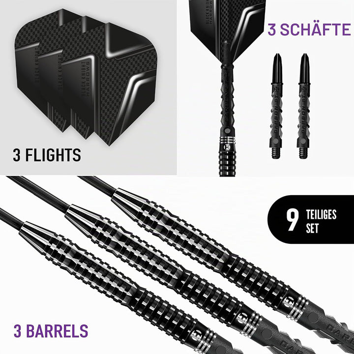 Harrows Steel Darts Black Knight 90% Tungsten Steeltip Dart Steeldart Hochwertiger Tungsten Dart Dar