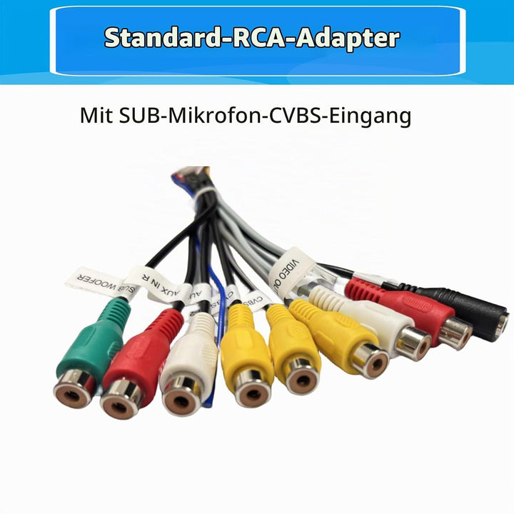20 Pin RCA Stecker Stereo Audio Video AUX Adapterkabel für Android Autoradio RCA Kabelbaum mit Subwo