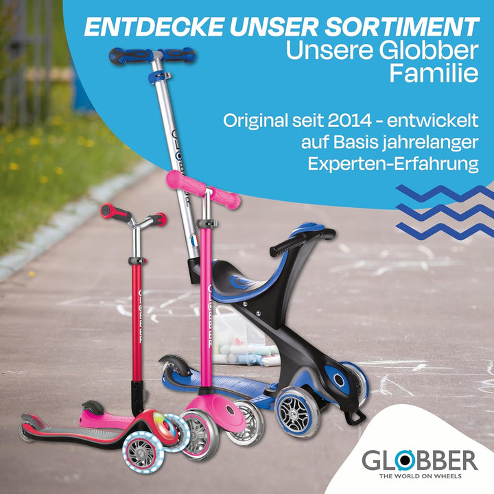 GLOBBER Elite Roller – Tretroller Kinder ab 3 Jahre - Scooter 120/80 mm - ABEC 5, 3-rädrig – höhenve