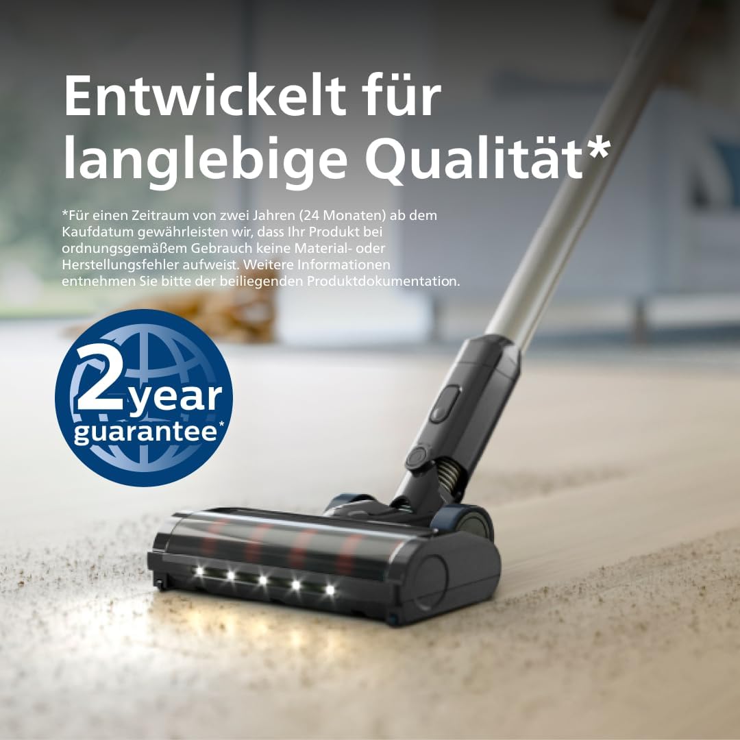 Philips Kabelloser Akku-Staubsauger 3000-Serie, Integrierter Handstaubsauger, Digitalmotor, Präzisio