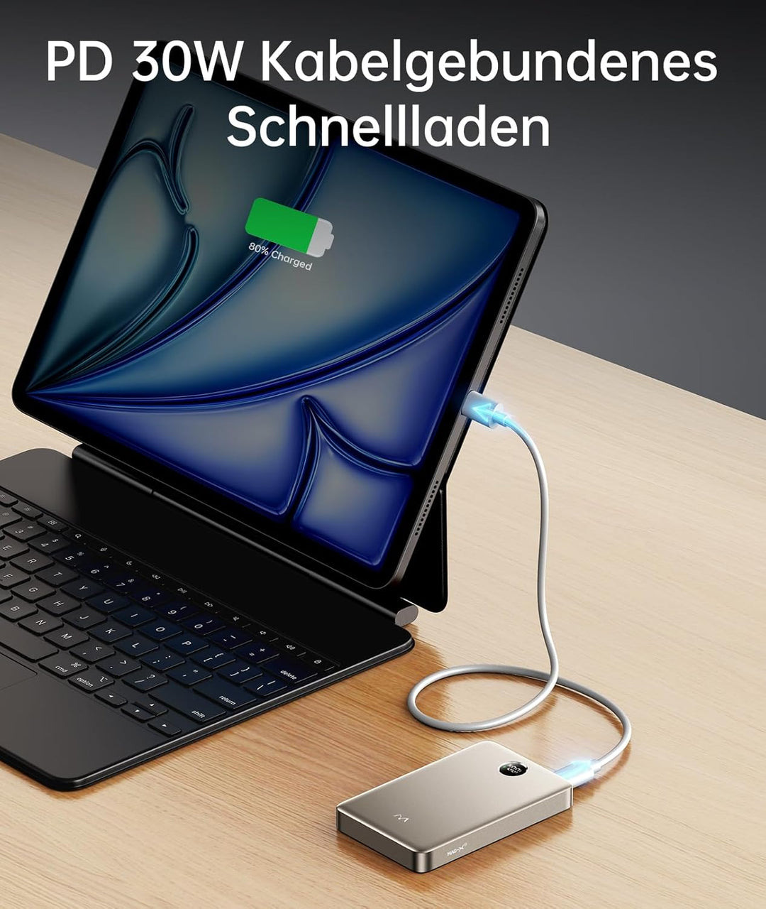 iWALK Slim Magnetische Powerbank 10.000mAh, Qi2 Zertifiziert 15W Magsafe Powerbank mit LED Display,
