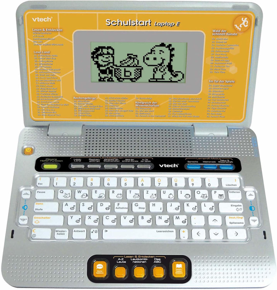 VTech Schulstart Laptop E – Lerncomputer mit 160 Lernspielen in Deutsch und Englisch – Zum Lernen vo