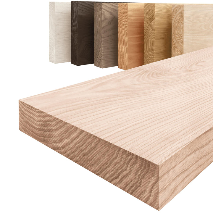 LAMO Manufaktur Regal Holz massiv ohne Befestigung | Wandregal 140 cm breit für Wohnzimmer, Home Off