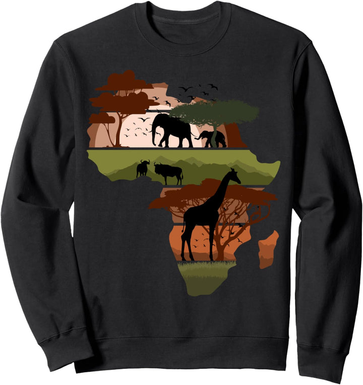 Afrika Sonnenuntergang Kontinent Natur Wildes Leben Sweatshirt
