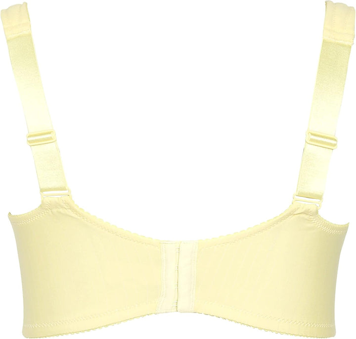Ulla Popken Damen Entlastungs-BH, Ohne Bügel, Strassanhänger, Cup C - G BHS 105E Vanillegelb, 105E V