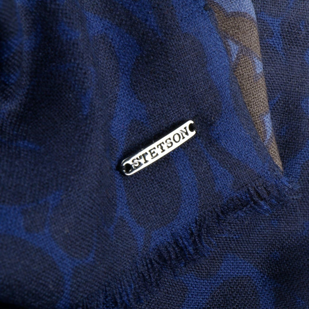 Stetson Treavo Wool Schal Wollschal Winterschal Herren/Damen - mit Fransen Frühling-Sommer Herbst-Wi