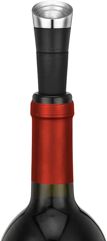 Le Creuset, 3-in-1 Weinausgiesser -belüfter und -verschluss, Ausgiesser und Verschluss, Schwarz, WA1