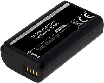 1x Premium-Akku 3500 mAh + Dual-Ladegerät (USB, mit LCD) für DMW-BLJ31 kompatibel mit Panasonic Lumi