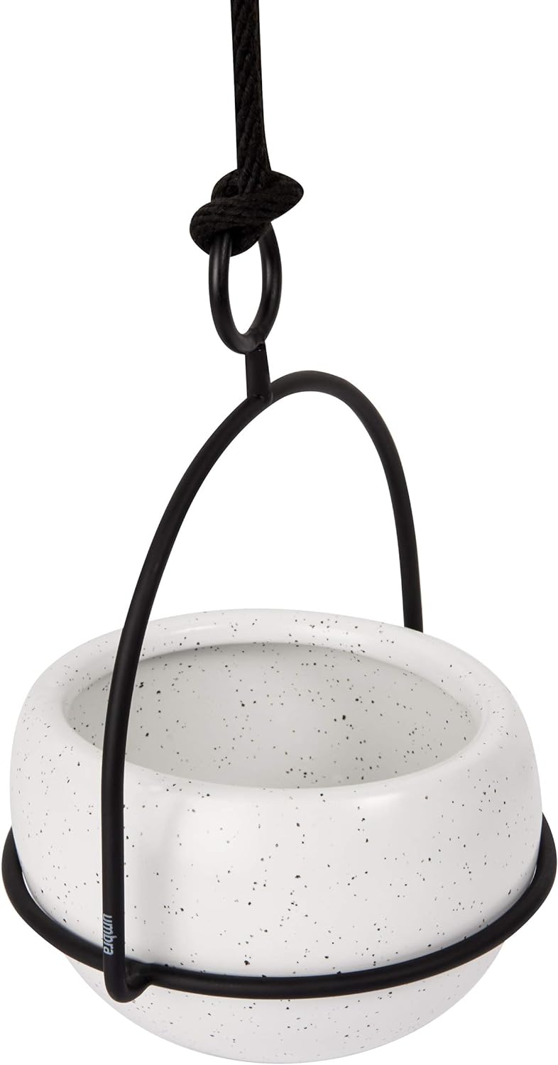 Umbra Nesta PFLANZENHALTER ZUM HÄNGEN ODER Stellen Weiss/SCHWARZ, Metall, 19 x 17 x 14 cm Single Vas