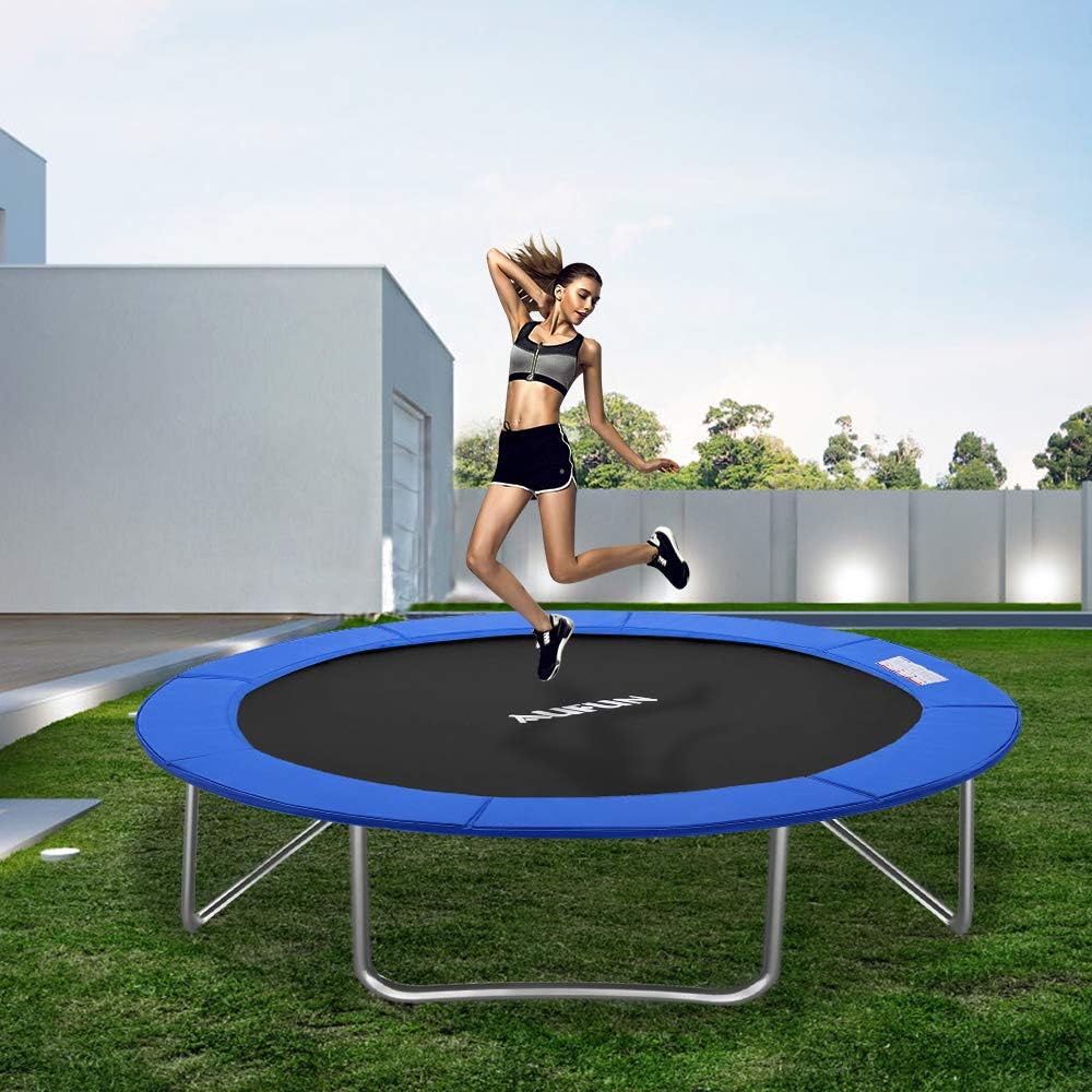 NAIZY Trampolinabdeckung Ø244/305/366cm UV-Schutz Reissfest Trampolin Umrandung PVC PE Trampolin Fed