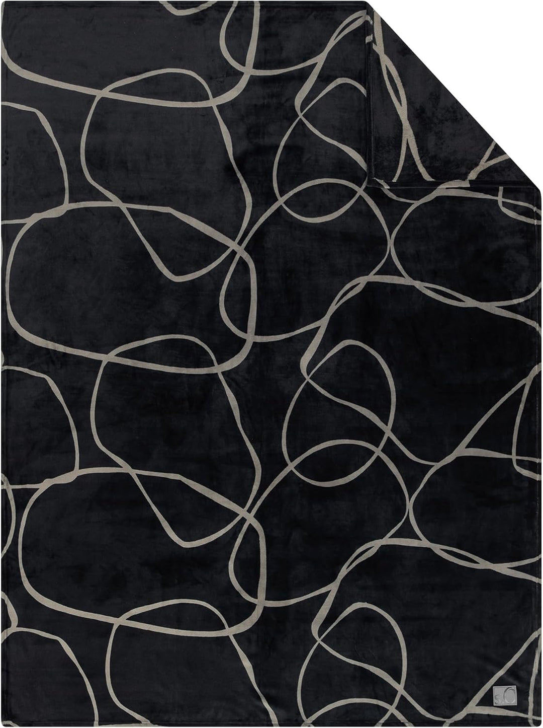 s.Oliver Kuschelsoft Decke 150x200 - flauschig, warm & waschbar, Kuscheldecke schwarz Schwarz 150 x