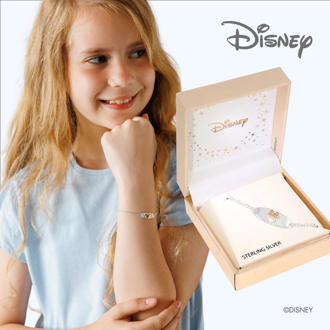 Disney-Armband aus Silber mit einer zentralen Figur, die Minnie darstellt Minnie-Teller, Minnie-Tell