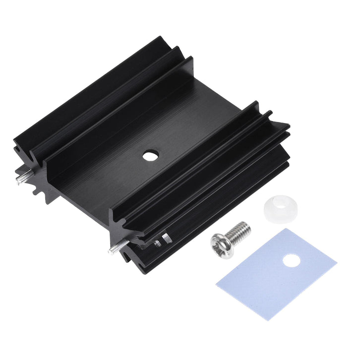 sourcing map 10 Stück 34 mm x 25 mm x 12 mm TO-220 Aluminium Kühlkörper zum Kühlen von Transistordio