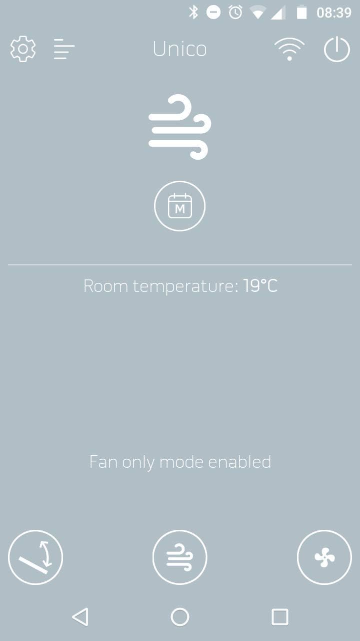 B1015 Unico WiFi Smart Home Steuerung und Programm Unico Olimpia Splendid Via Bluetooth, WLAN oder 3