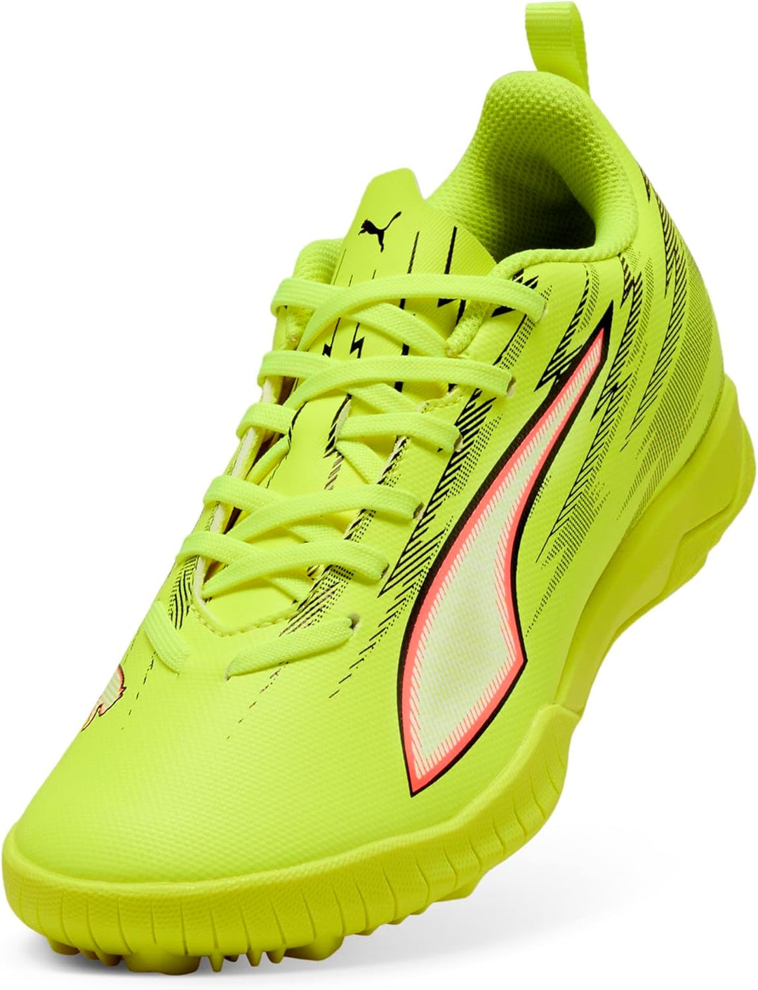 Puma Unisex Kinder Ultra 5 Play Tt JrSoccer Shoe 38.5 EU Yellow Alert Puma Black Glowing Red, 38.5 E