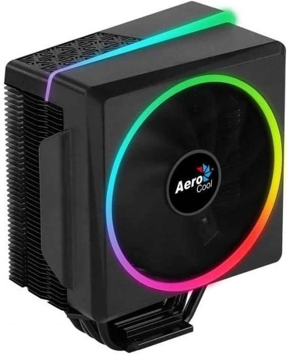 Aerocool Cylon 4 ARGB CPU Cooler, 1 x 120mm PWM Fan, ASUS Aura Sync, Mystic Light Sync, Gigabyte RGB