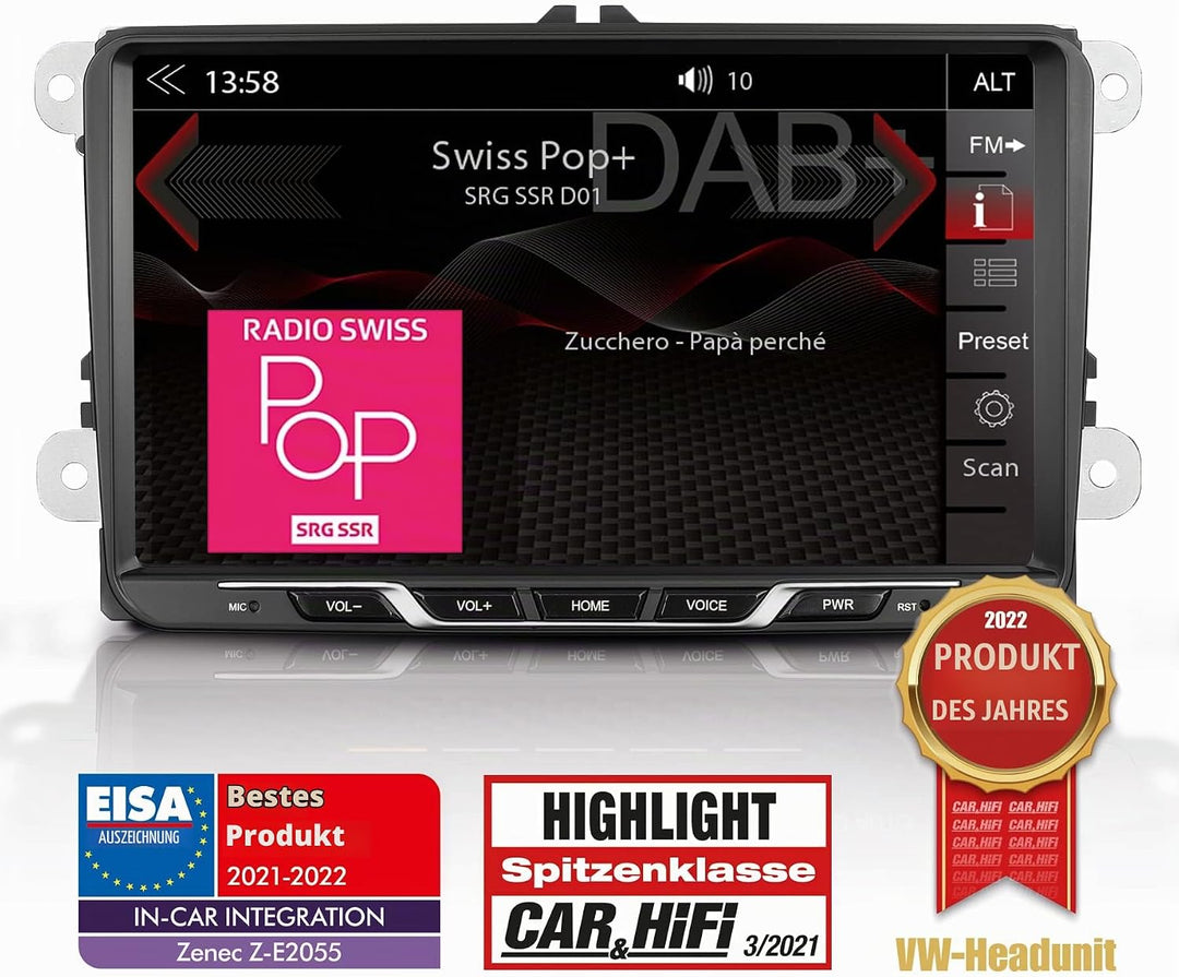 ZENEC Z-E2055: Autoradio für VW, Seat, Skoda (Golf 5 + 6 Plattformen), Mediencenter mit 9“ / 22,9 cm